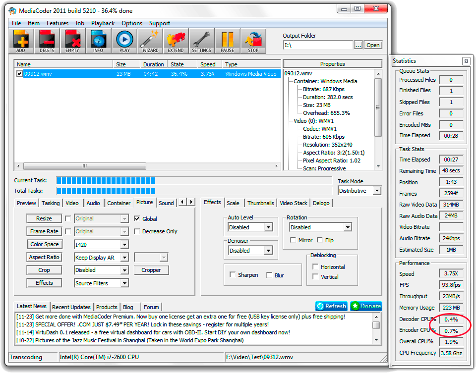 mediacoder x64 video settings