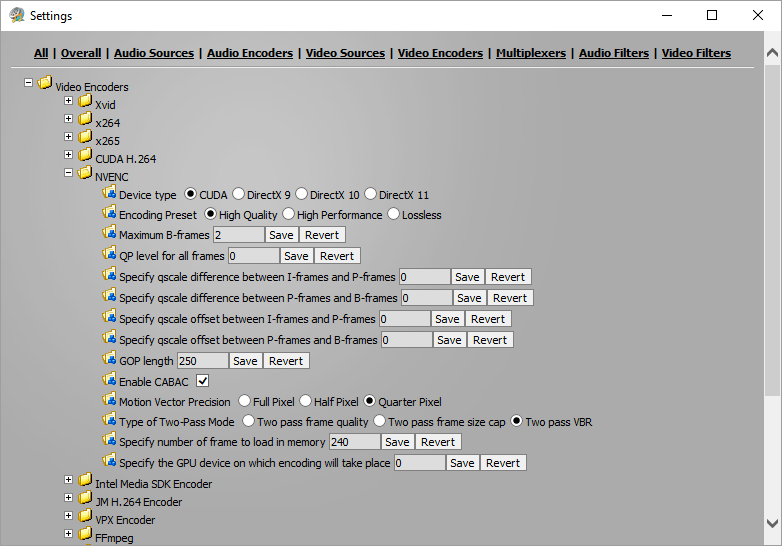 mediacoder x64 video settings